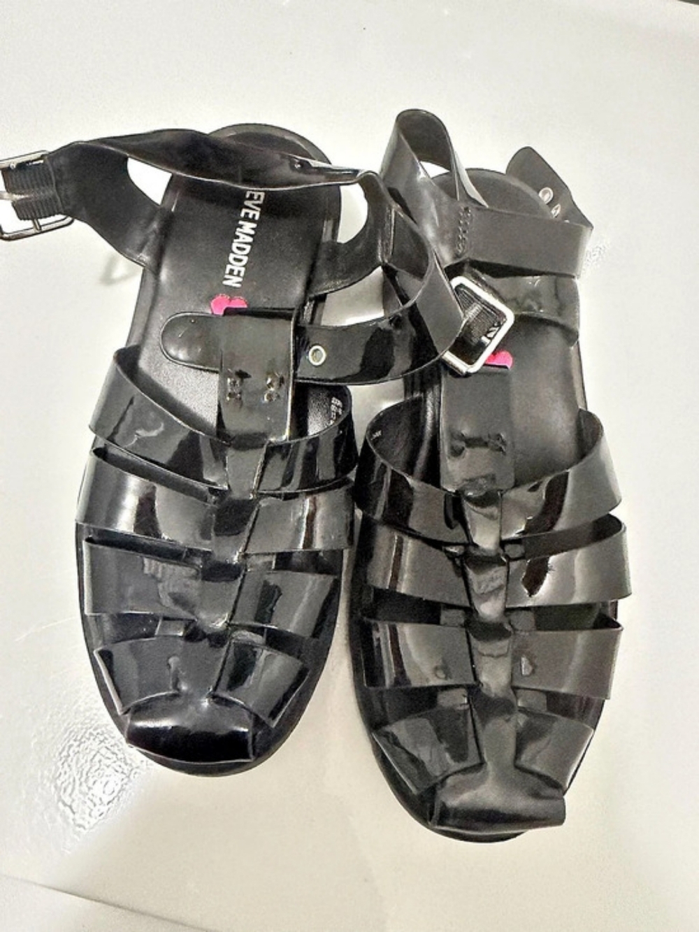 Steve Madden Black Strappy Sandals